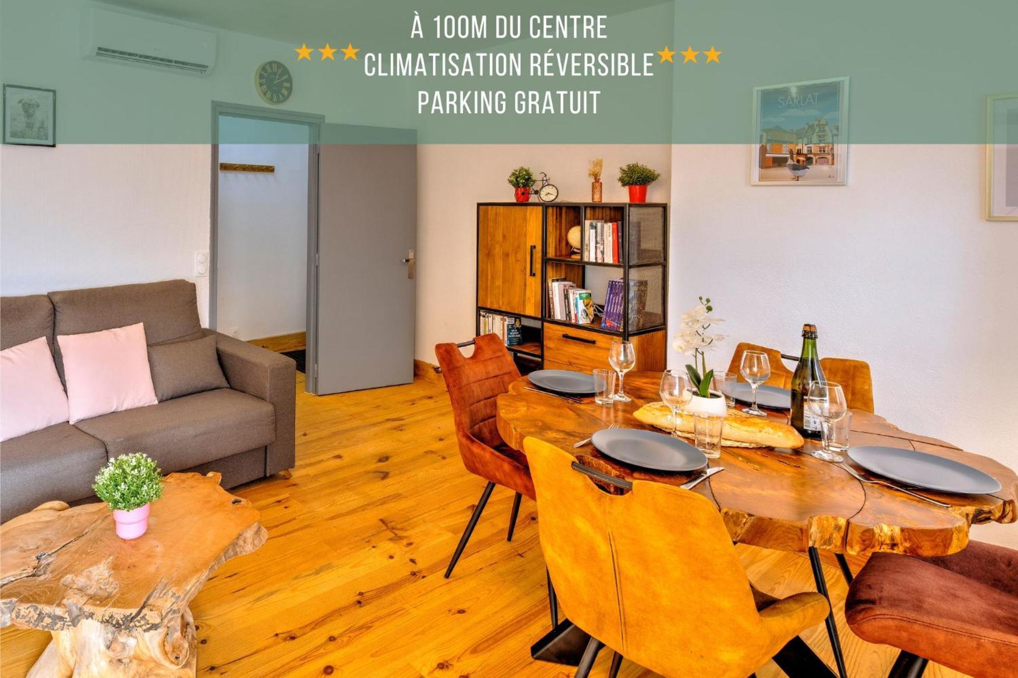 3 Pieces, Climatise, Calme, 100M Du Centre, Parking, "Lyriade" 萨尔拉拉卡内达 外观 照片